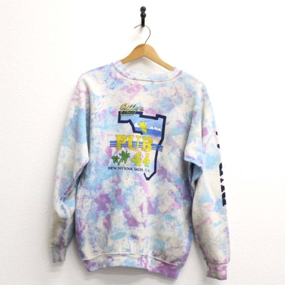 Vintage 90s Gilly’s Florida Pub 44 Tie-Dye Sweatshirt Medium